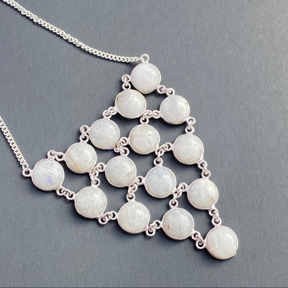 COPY - Moonstone Necklace Gemstone Sterling Statement